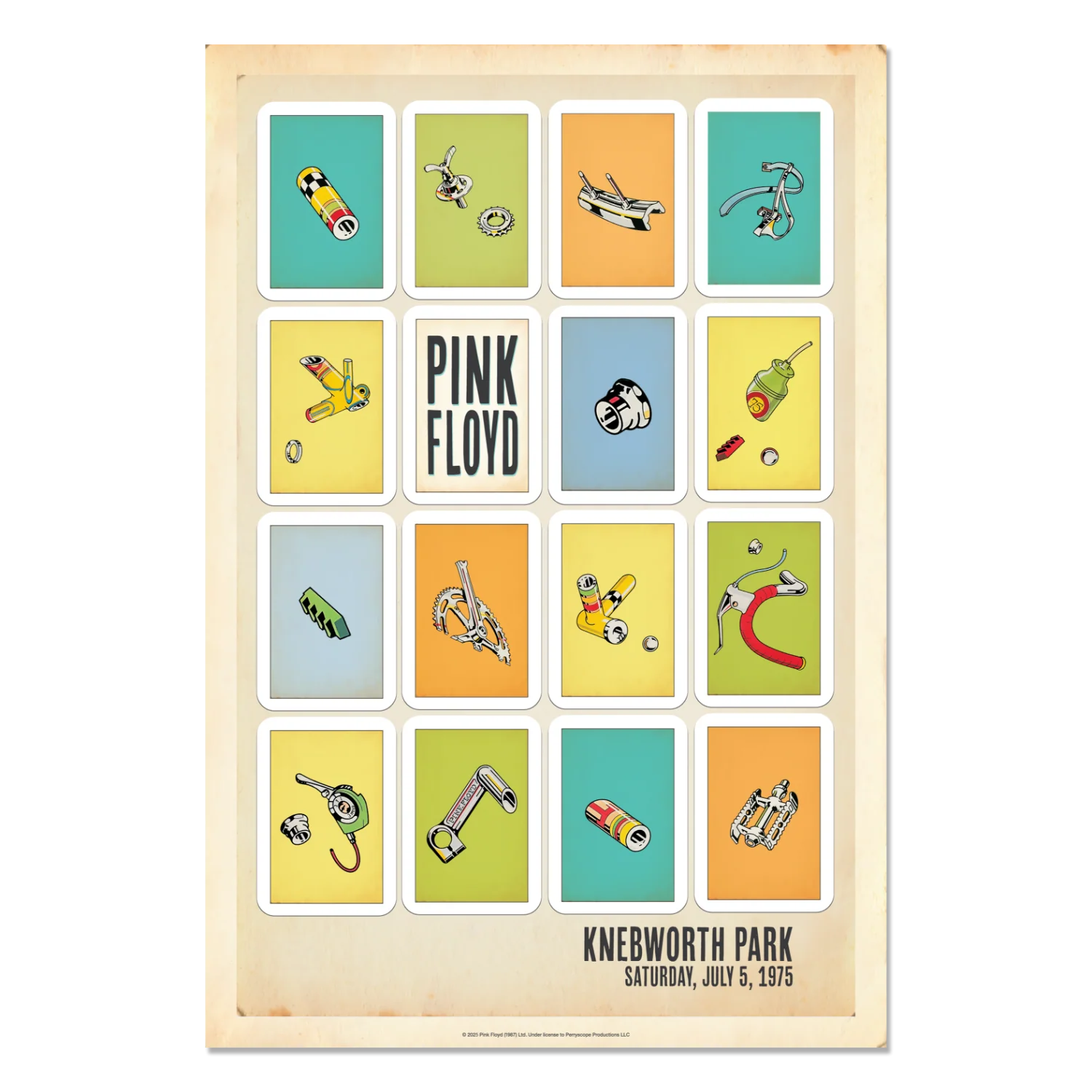 Knebworth Park Bicycle Parts 1975 Print