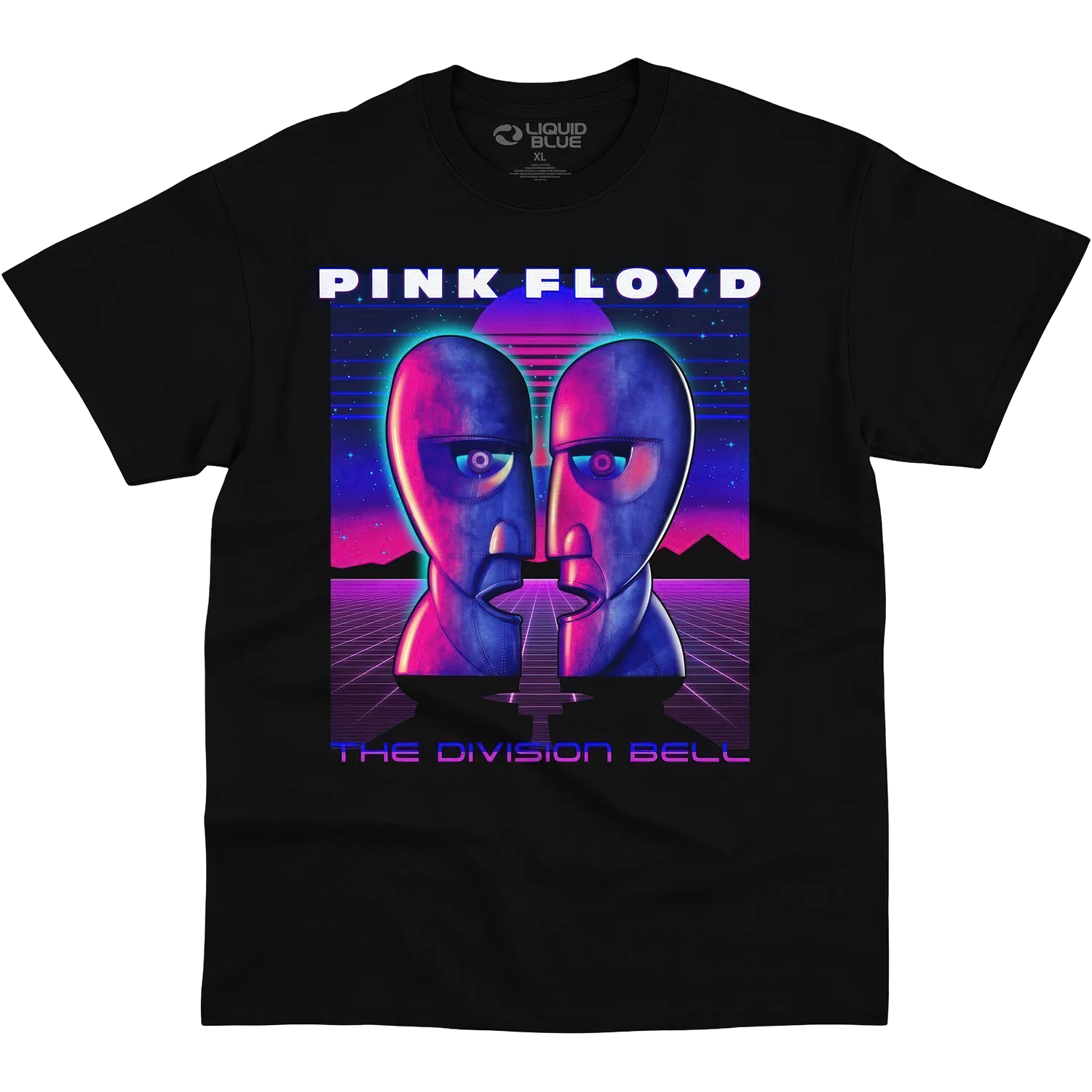 Pink Floyd Division Bell Vaporwave Black T-Shirt