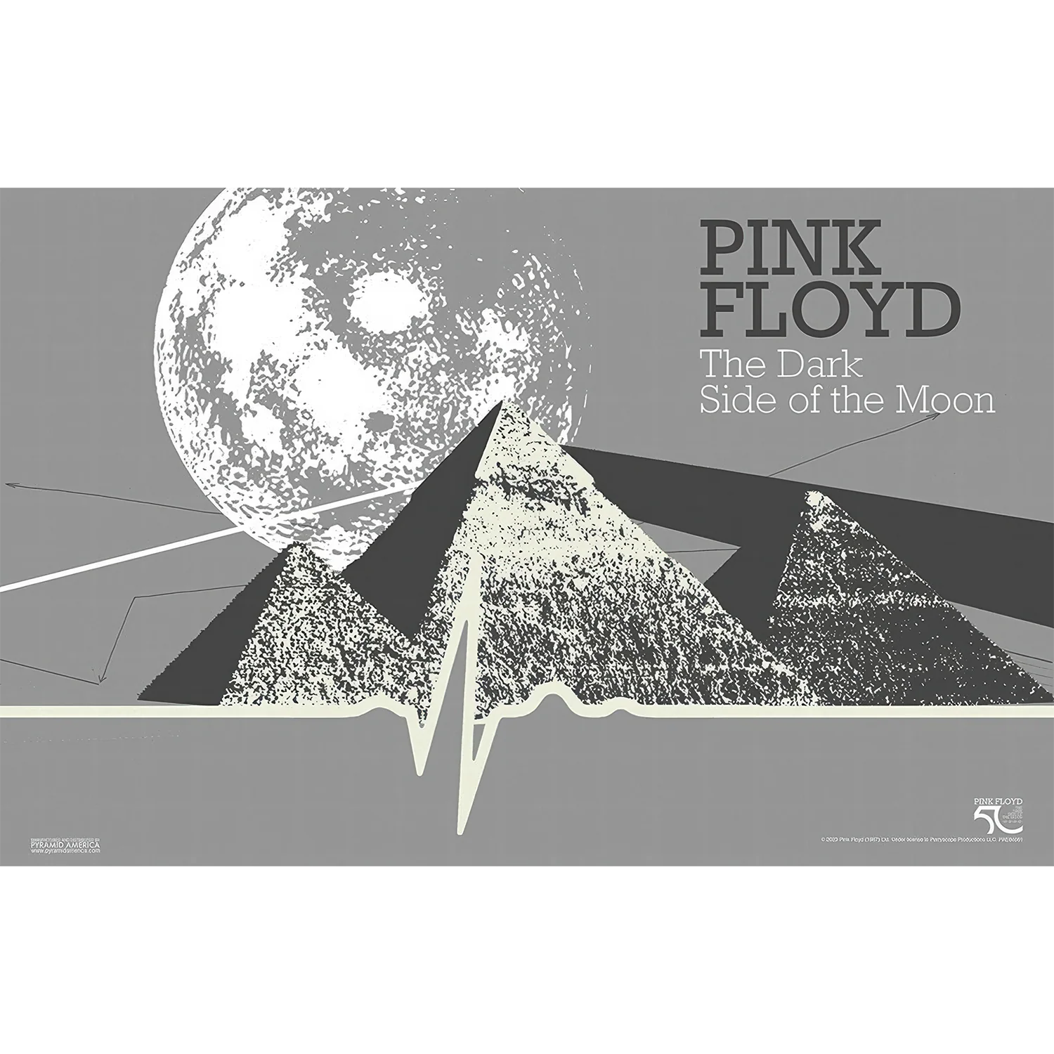 Pink Floyd - DSOTM50-Grey Pyramid 11x17 Unframed Print