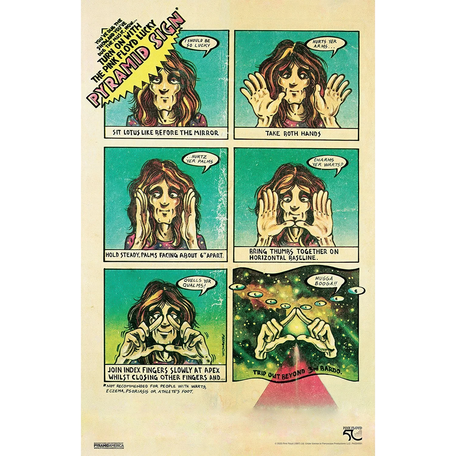 Pink Floyd - DSOTM50-Pyramid Sign 11x17 Unframed Print