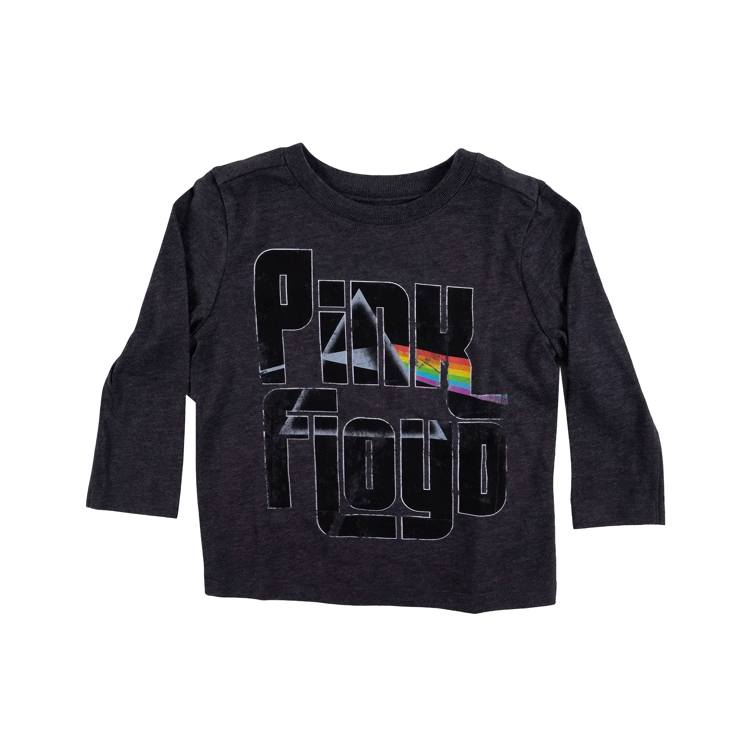 Pink Floyd Prism Name Logo Grey Longsleeve T-Shirt
