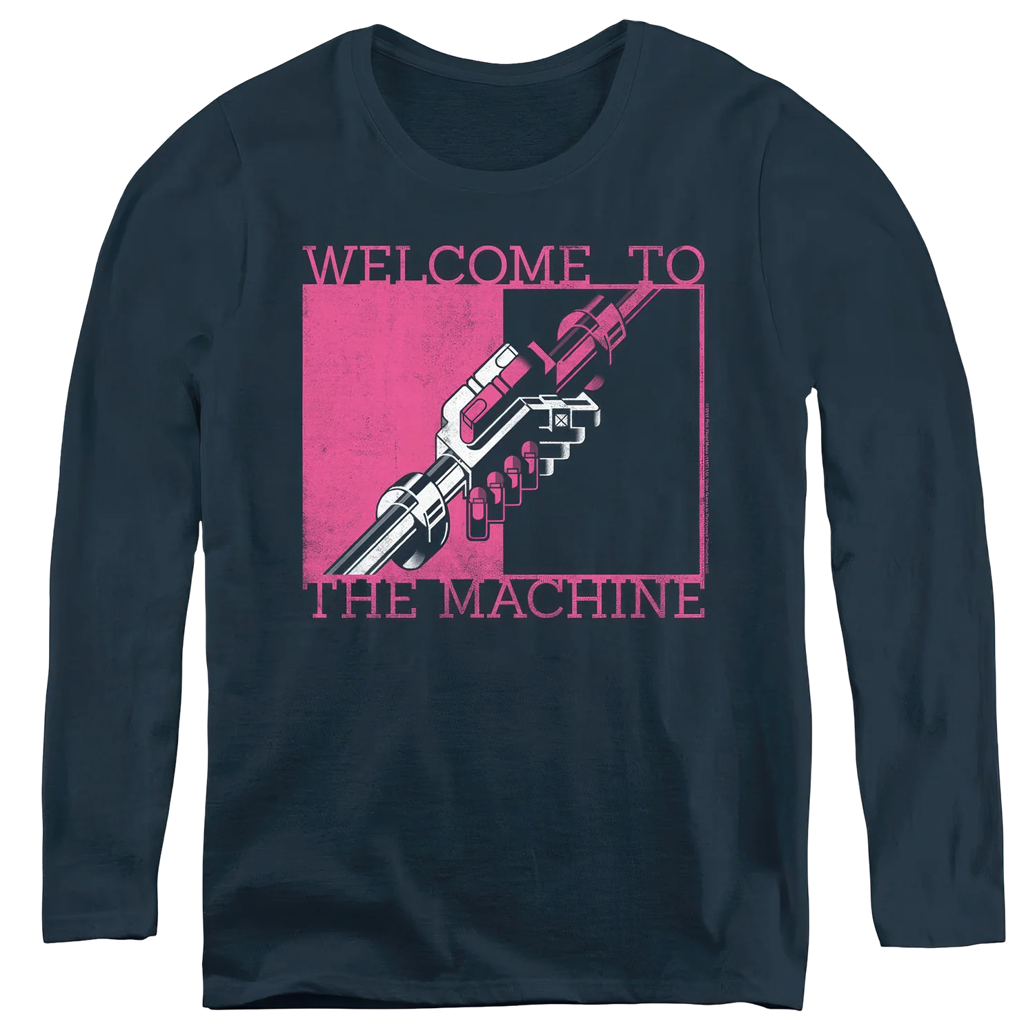 Welcome To The Machine Navy Womens Logo