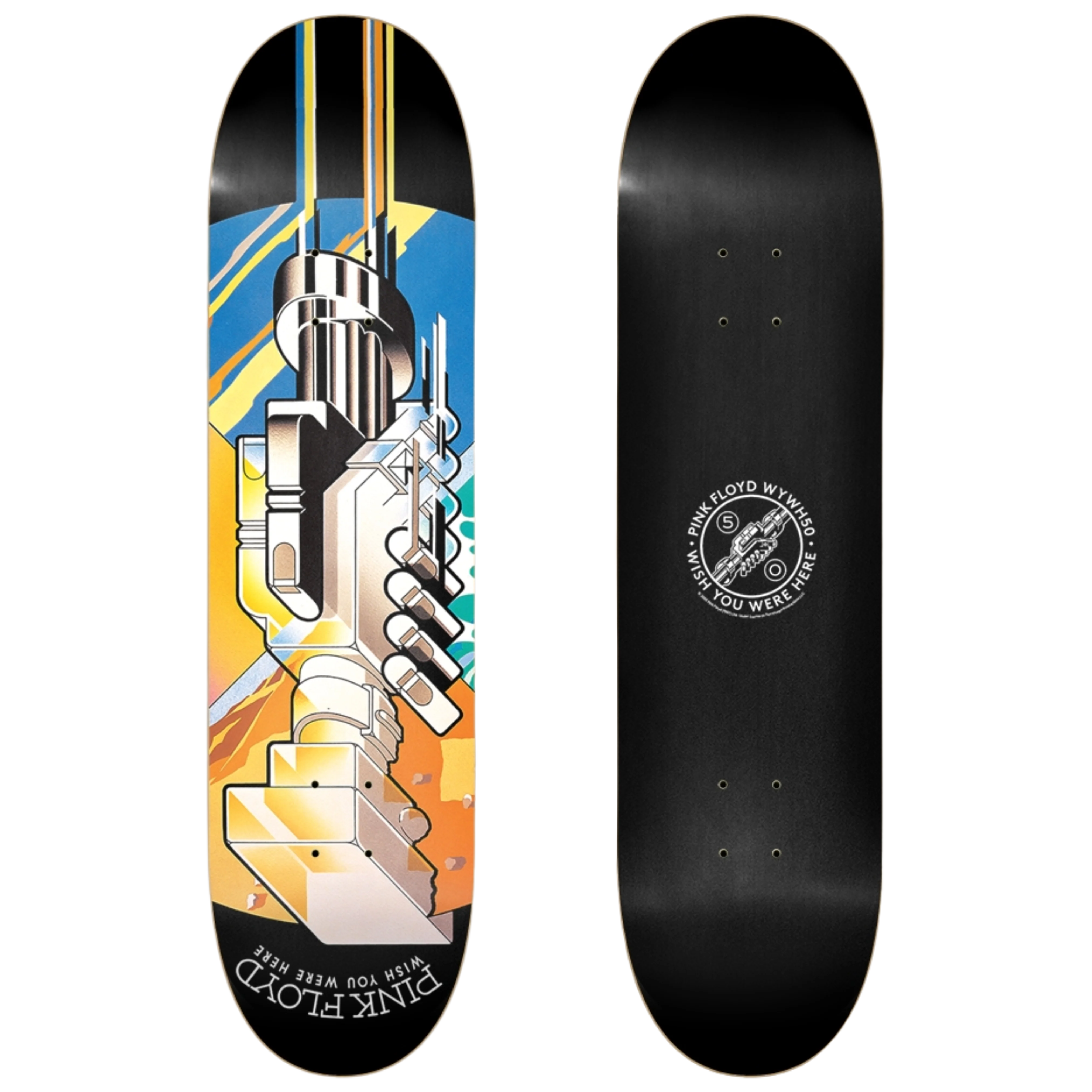 WYWH 50 Robot Hands Skate Deck